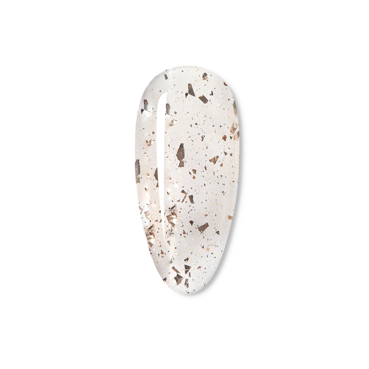 Champagne Gold Flake Gloss No Wipe Top Coat